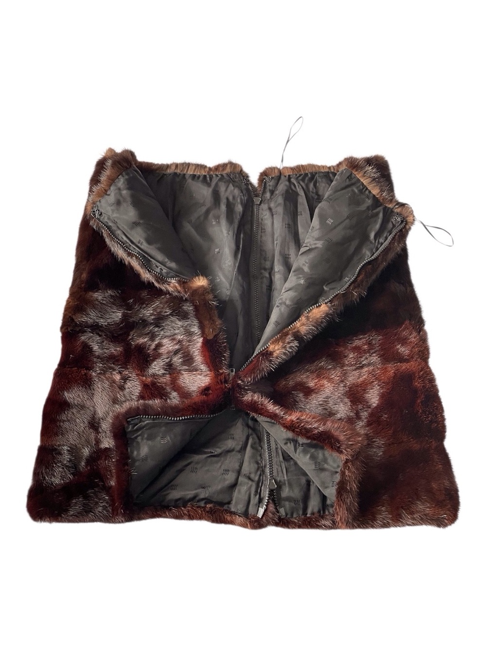 Vintage Faux Fur Patchwork Skirt. - Picture 5 of 7